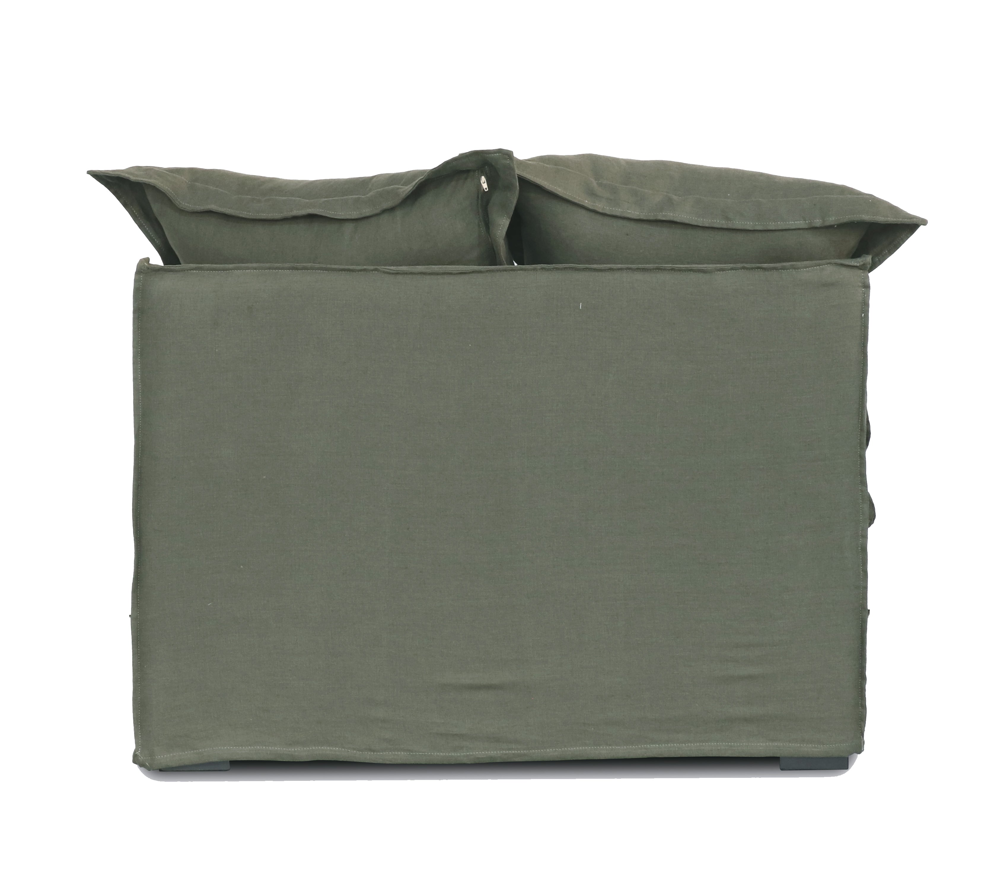 Oasis Washed Linen 3 Seat Modular Slip Cover Sofa - Olive