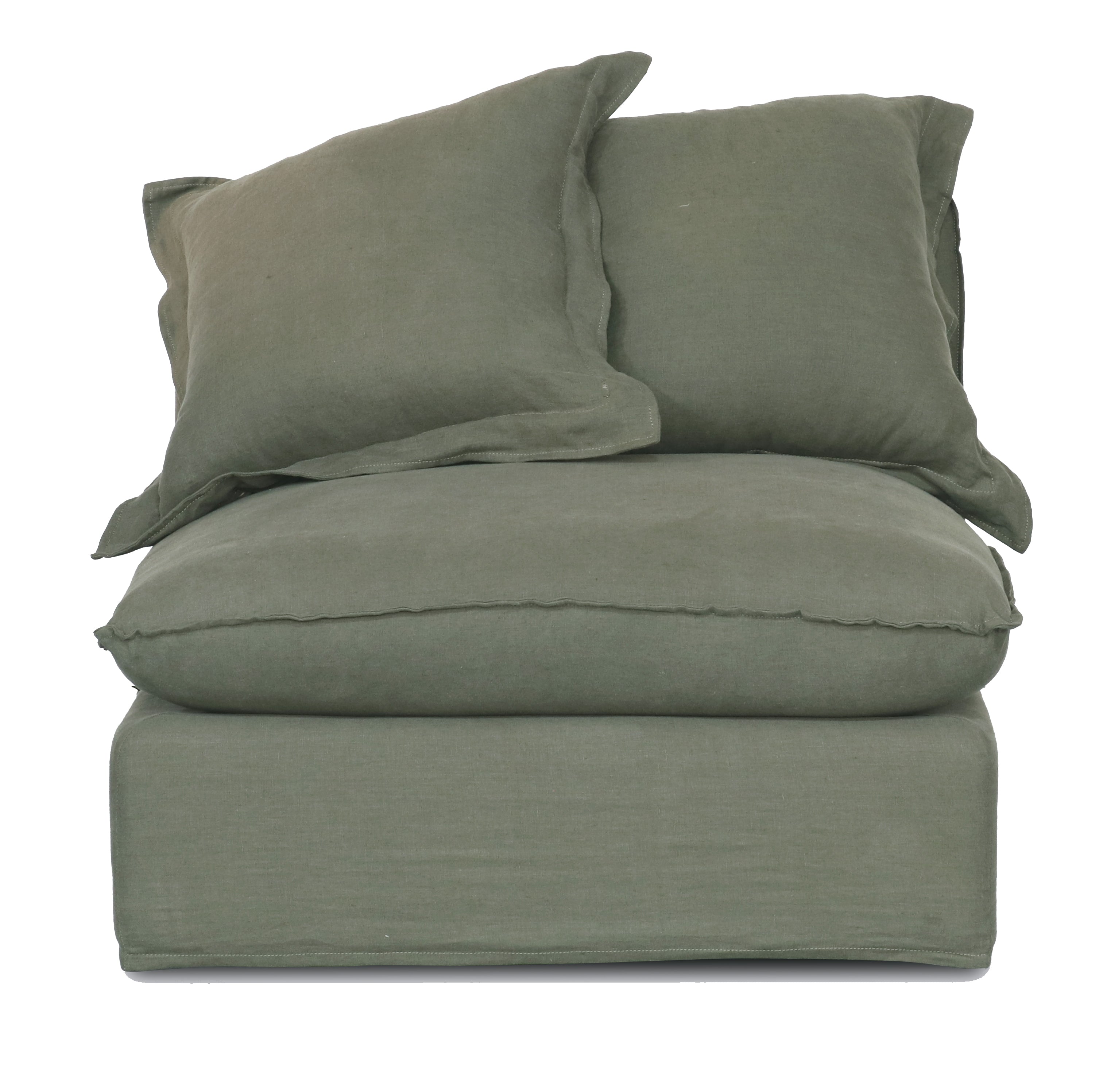 Oasis Washed Linen Dream Sofa Centre - Olive