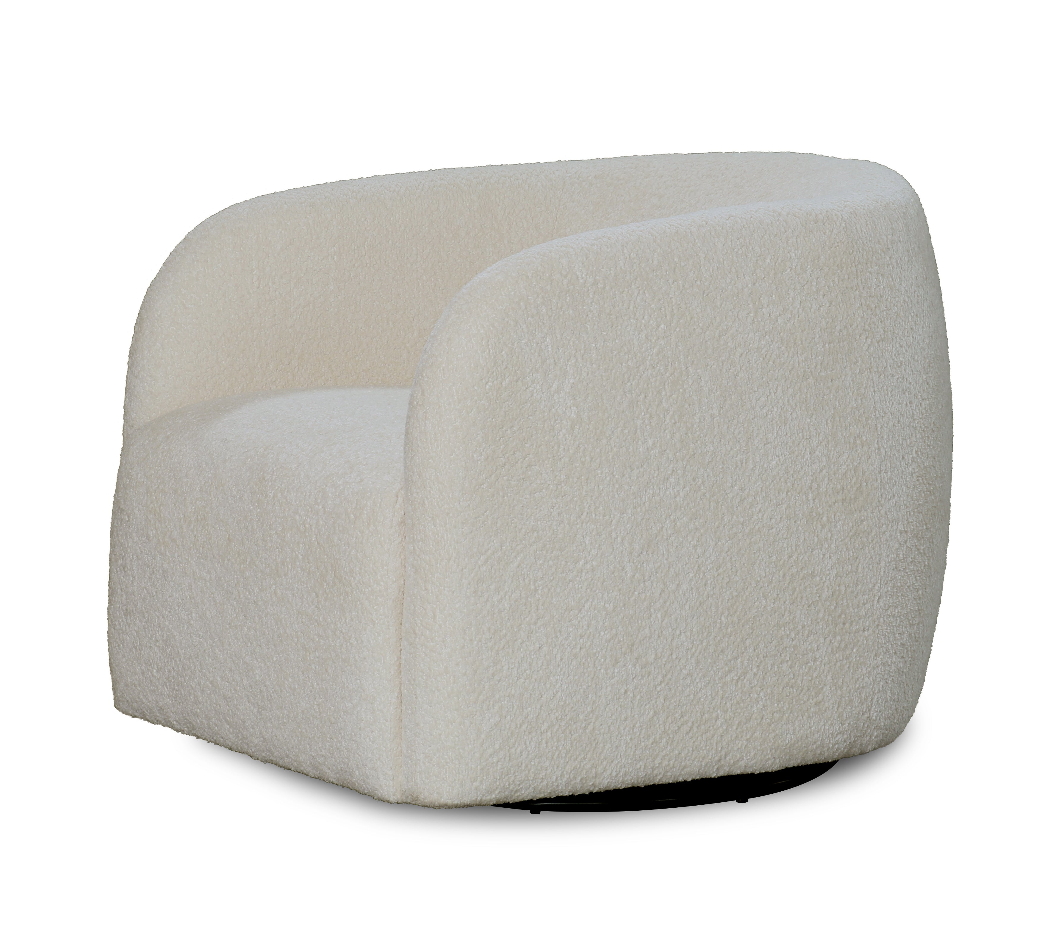 Casper Boucle Swivel Chair - Natural