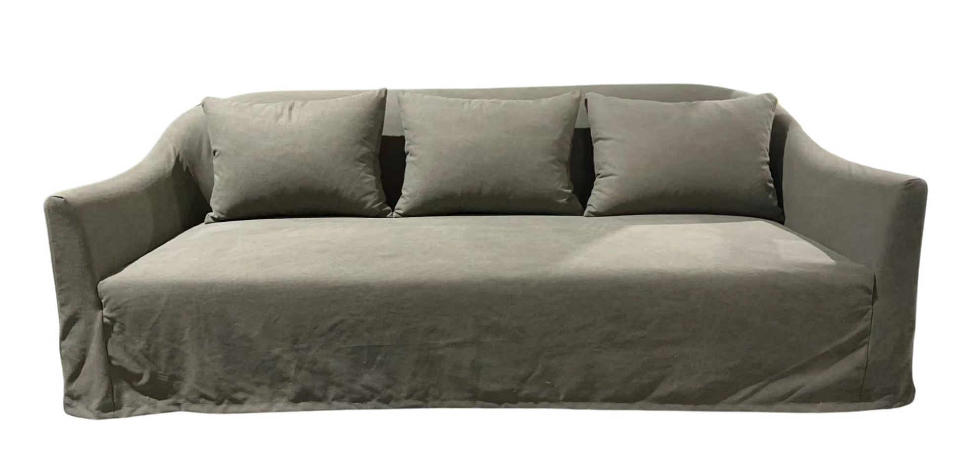 Elisee Slip Cover 3 Seater Sofa - Forest Green