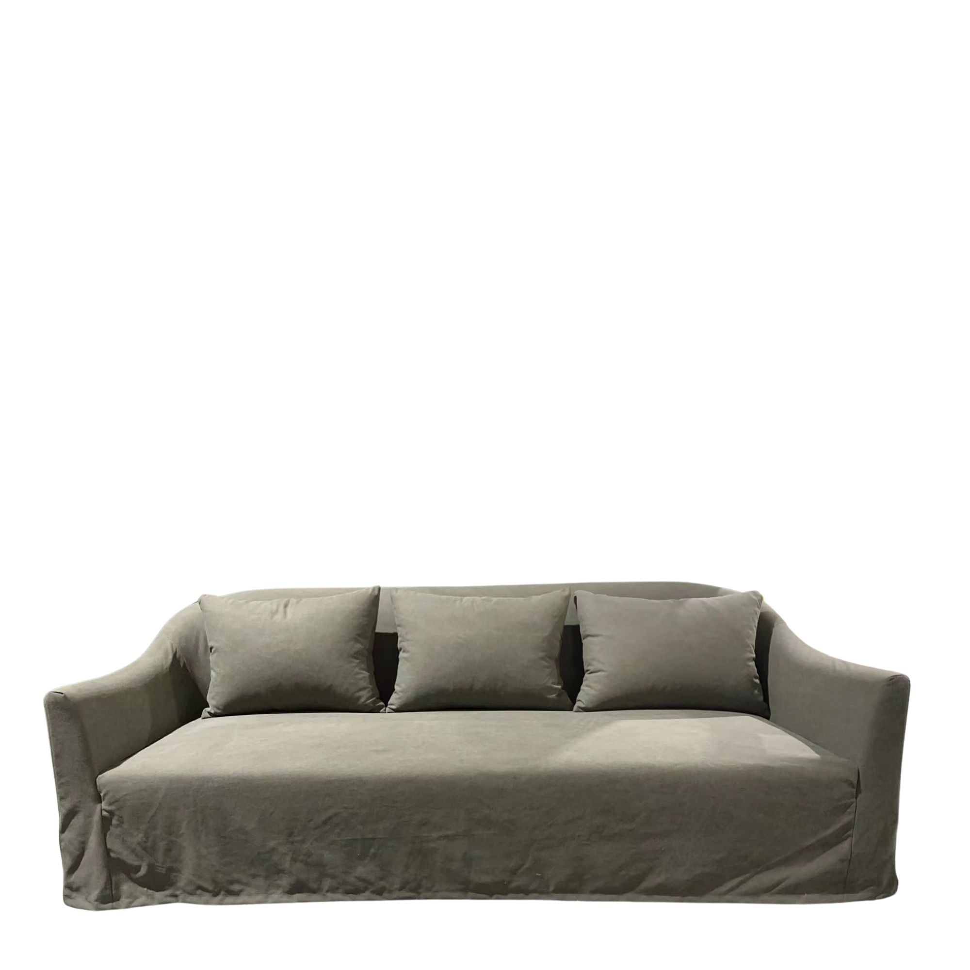 Elisee Slip Cover 3 Seater Sofa - Forest Green