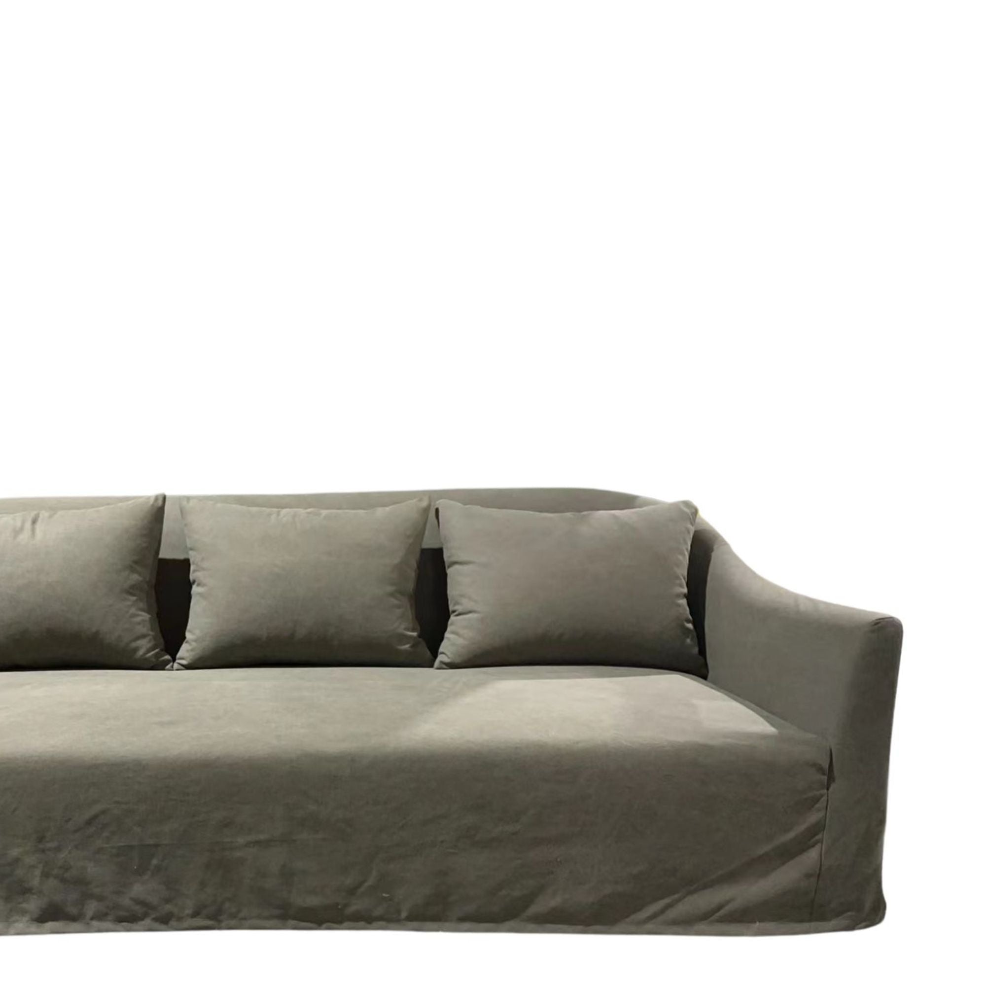 Elisee Slip Cover 3 Seater Sofa - Forest Green