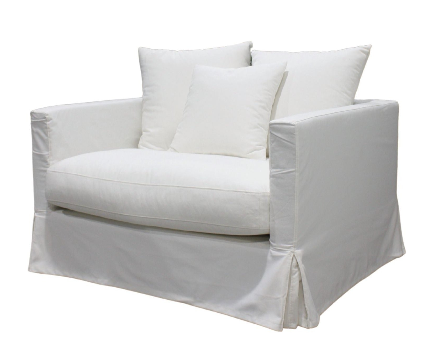 Luxe Slip Cover Sofa Chair - Cream