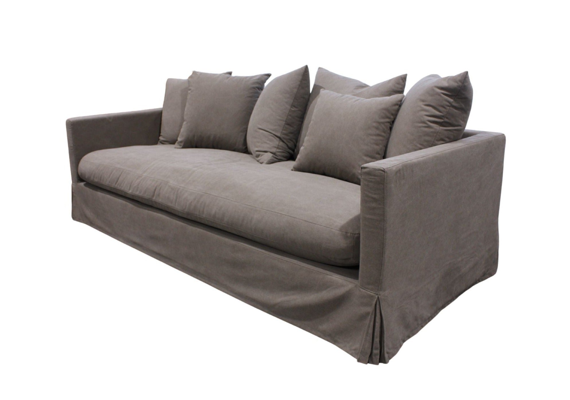 Luxe Slip Cover Sofa 4 Seater - Gray