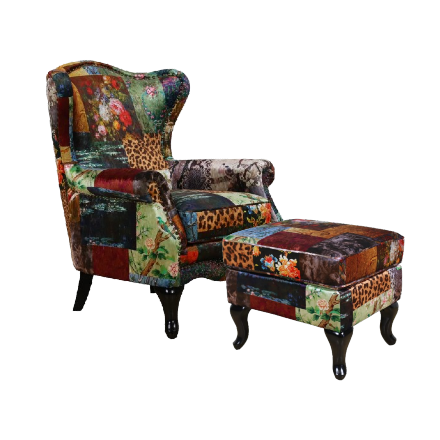 Paltrona Patchwork Armchair with Ottoman