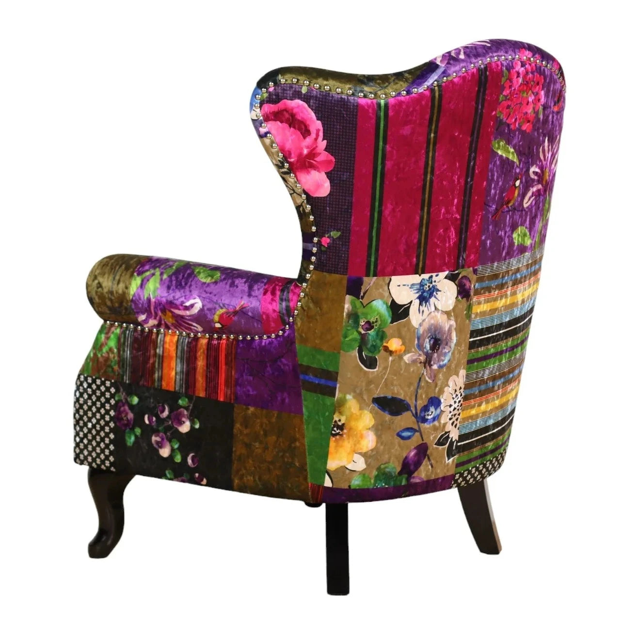 Dorset Patchwork Armchair with Ottoman