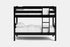 Peri Bunk Bed with 2 Mattress - Black