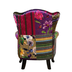 Dorset Patchwork Armchair with Ottoman