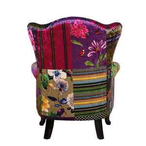 Dorset Patchwork Wingback Armchair