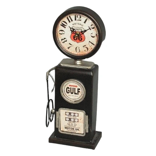 Gulf Petrol Pump Table Clock