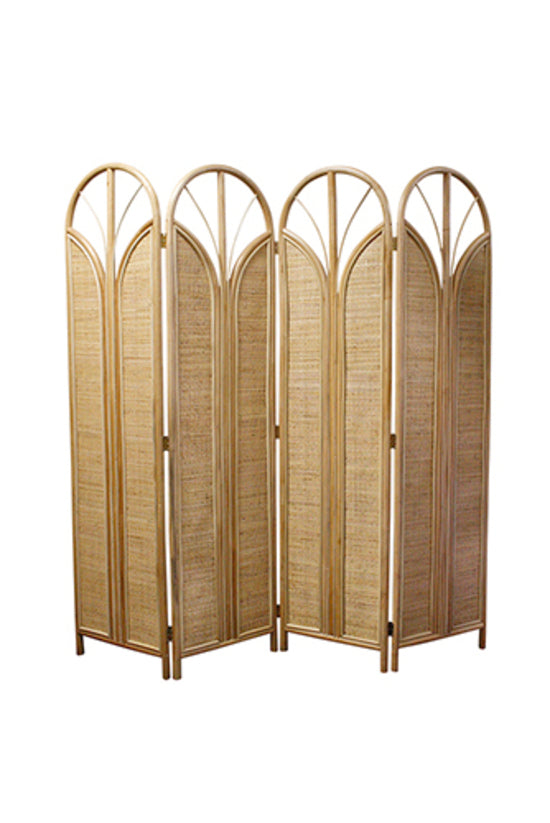 Anggun Four Panel Rattan Room Divider