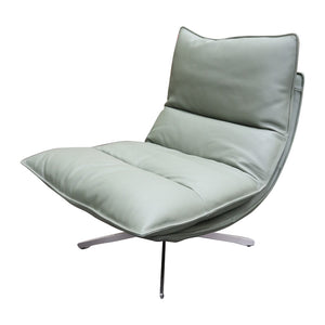 Staten Leather Swivel Chair - Olive