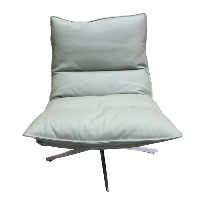 Staten Leather Swivel Chair - Olive