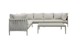 Redmond Outdoor Luxury Lounge Suite with Coffee Table - Taupe