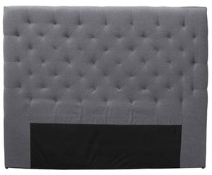 Cherry Chesterfield Headboard Super King – Grey Linen