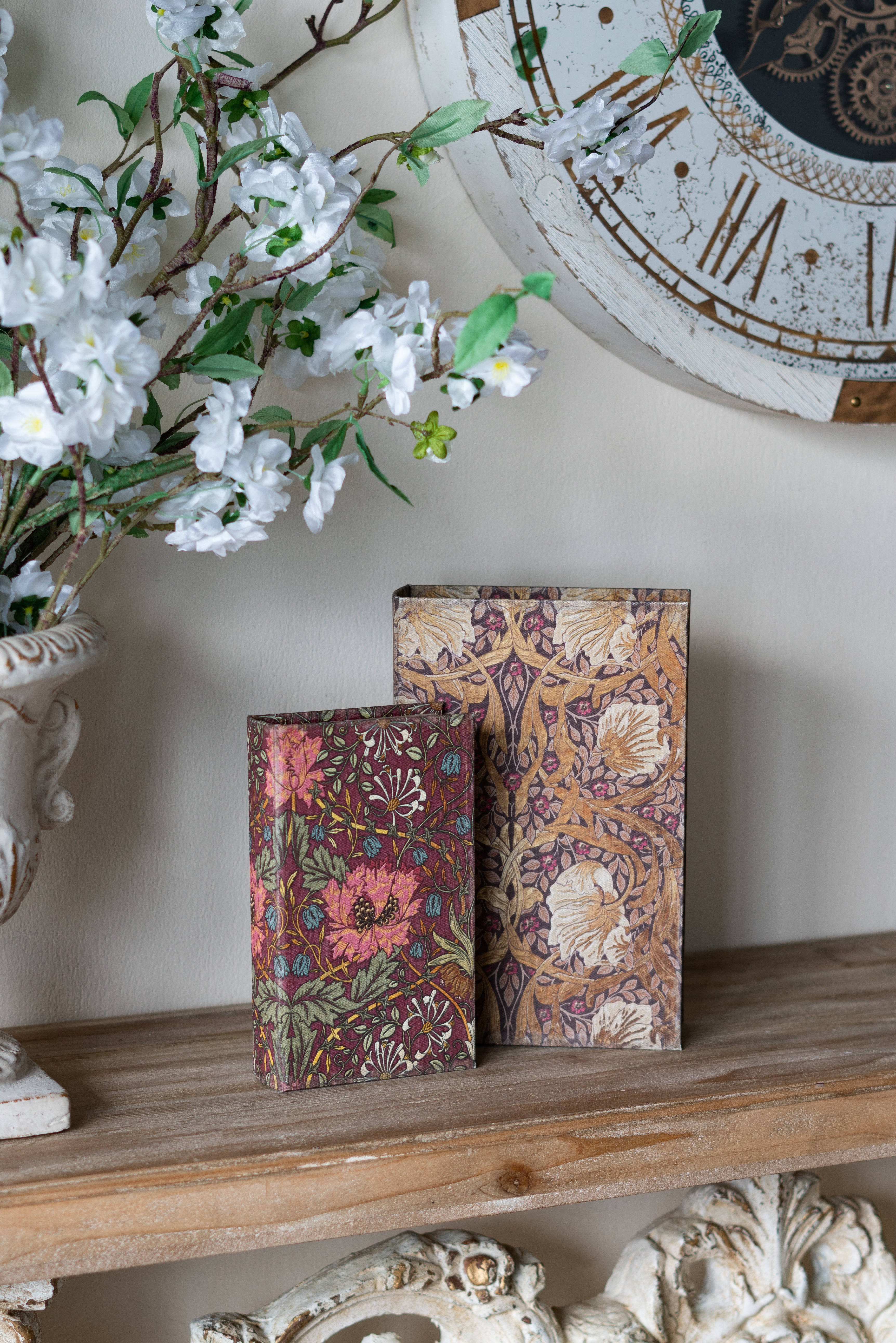 Floral Book Boxes Set of 2