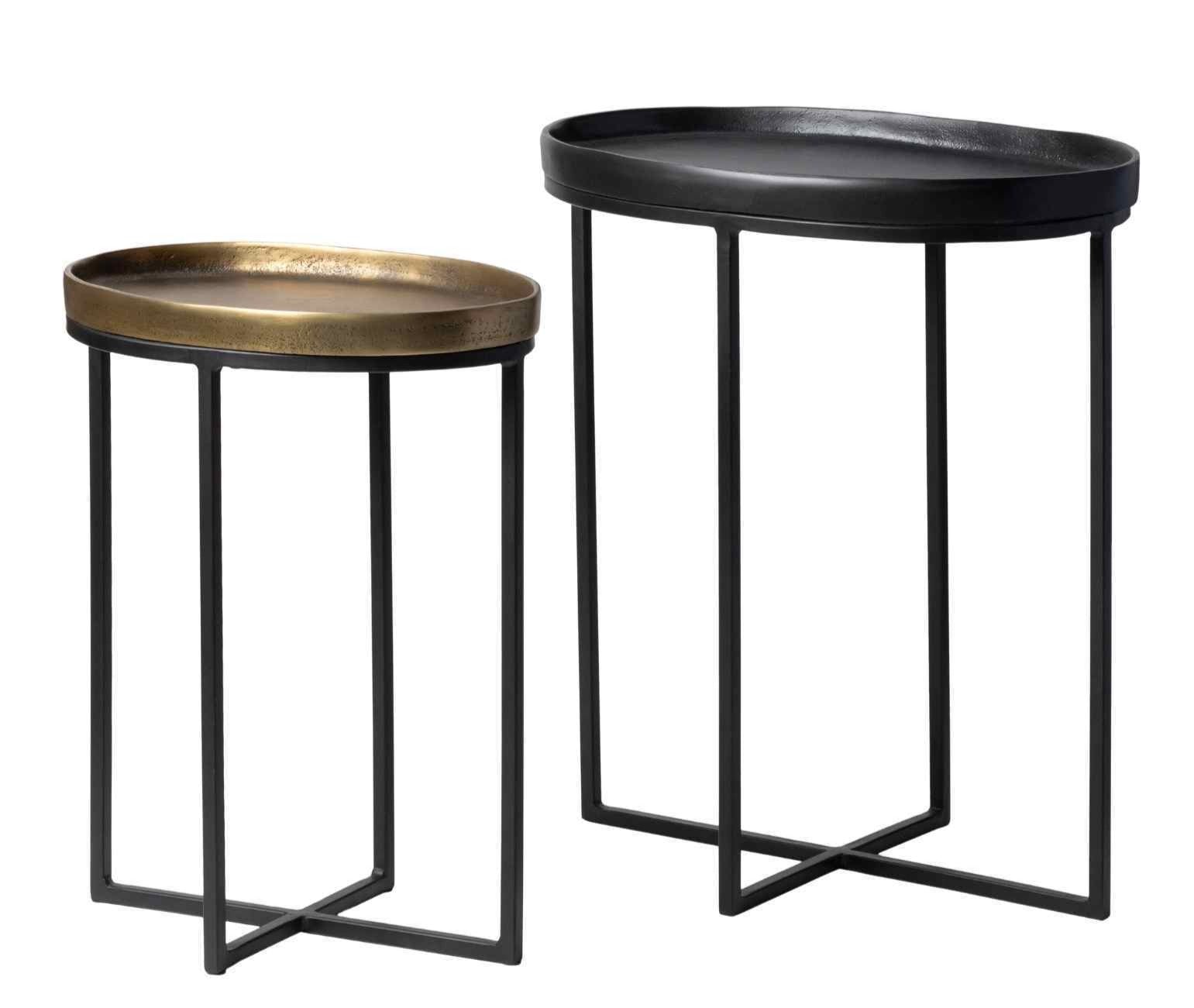 Tokyo Side Table Set of 2 - Bronze Antique & Black