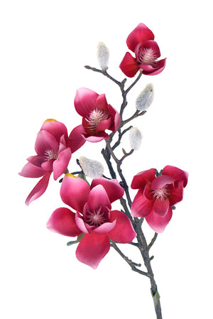 Wild Magnolia Spray 66cm Pink