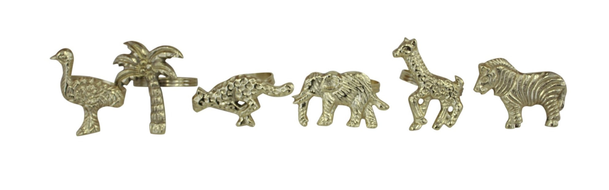 Safari Napkin Rings Set/6