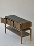 Console Table with 3 Drawers and Bluestone Top