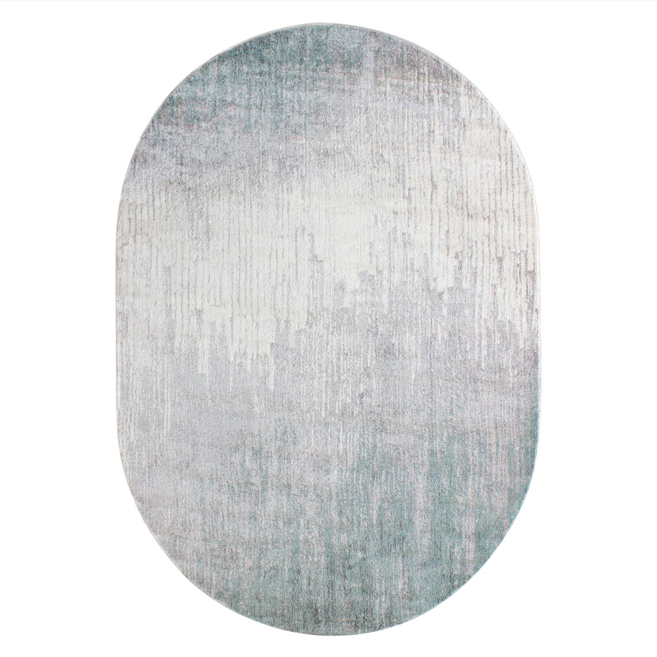 Osaka Oval Gradient Soft Green Rug