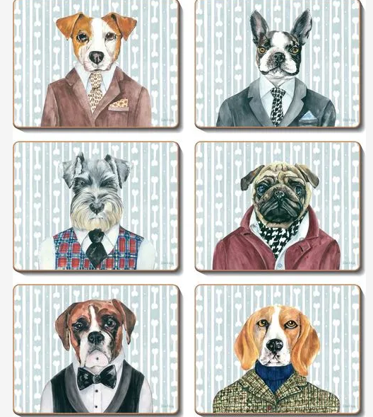 Coasters Dogs Dinner 12x10 cm