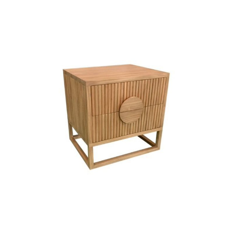 Remy 2 Drawer Bedside Table - Natural