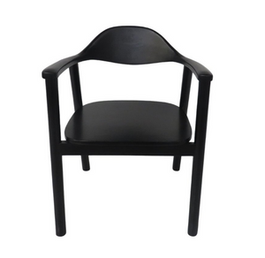 Remy Teak Dining Chair with Arms - Black