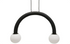 ARC Wooden Pendant Light - Black Sandblast