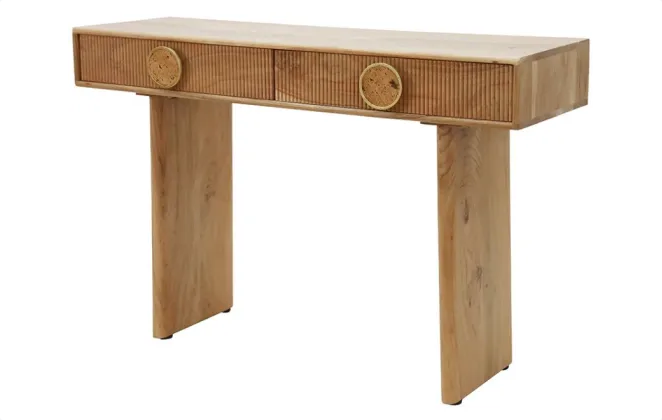 Koh 2 Drawer Console Table - Natural