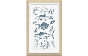 Fishes Textured Print