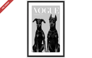 Vogue Glass Framed Print