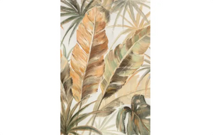 Tropics Framed Canvas - Natural