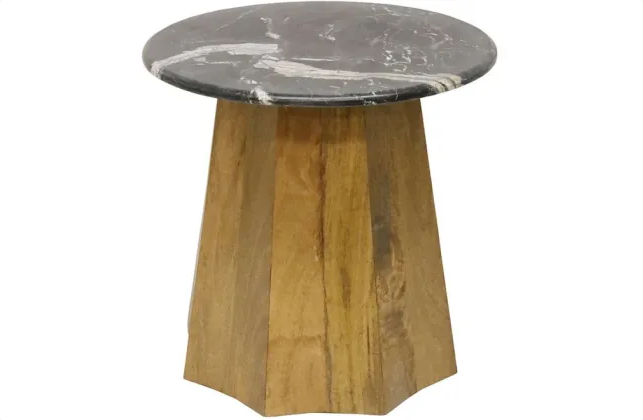 Zendaya Side Table W/ Marble Top