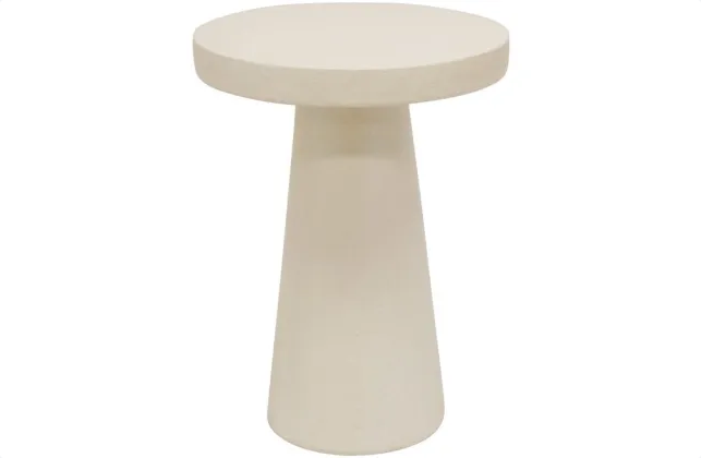 Hannah Side Table - Textured Off White