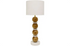 Asha Wood And Marble Table Lamp - Natural