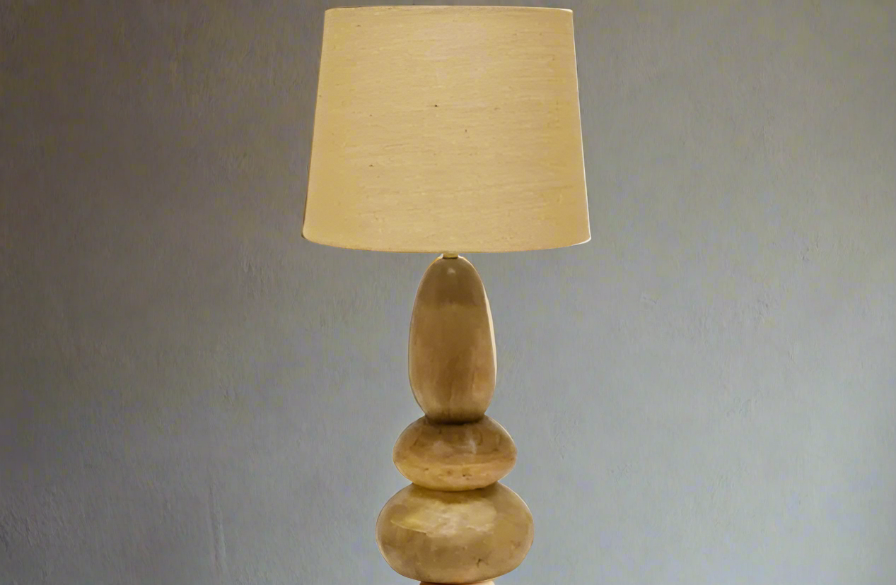 Alba Wooden Table Lamp W/ Jute Shade