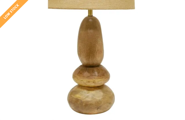 Alba Wooden Table Lamp W/ Jute Shade