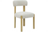 Mia Linen & Oak Dining Chair - Beige Fleck