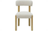 Mia Linen & Oak Dining Chair - Beige Fleck