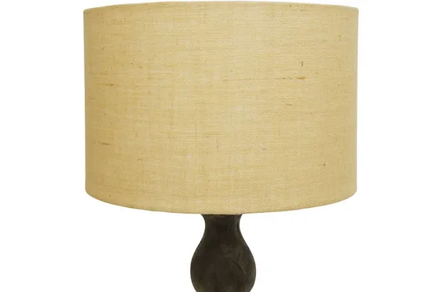 Stacked Wooden Floor Lamp - Walnut/Jute Shad