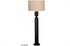 Mila Wooden Floor Lamp - Black/Beige Shade