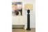 Mila Wooden Floor Lamp - Black/Beige Shade