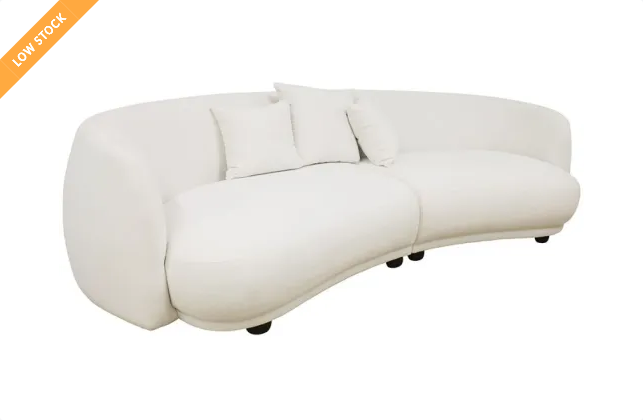 Moss 4 Seater Sofa - Gray/White