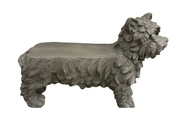 Fiber Clay Scottie Dog Stool