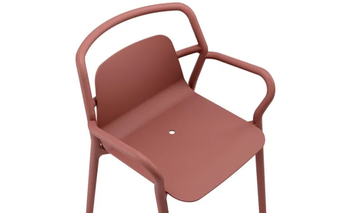 Mila Stackable Outdoor Dining Chair - Rust