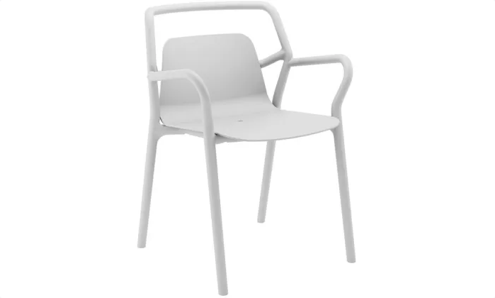 Mila Stackable Outdoor Dining Chair - White - Set of 4