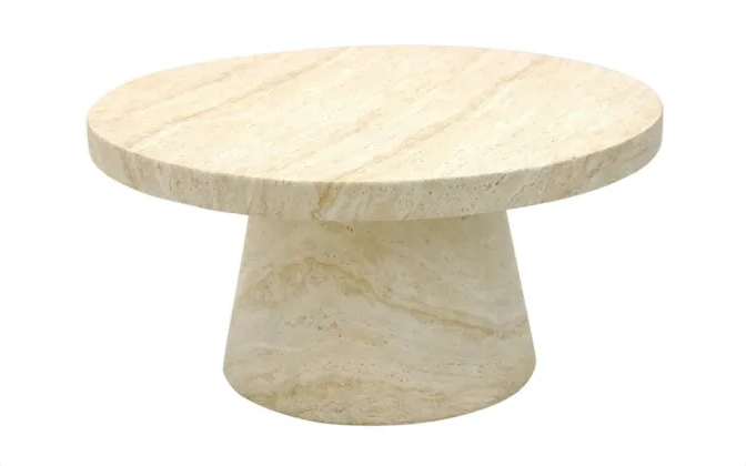 Liss Travertine Look Coffee Table