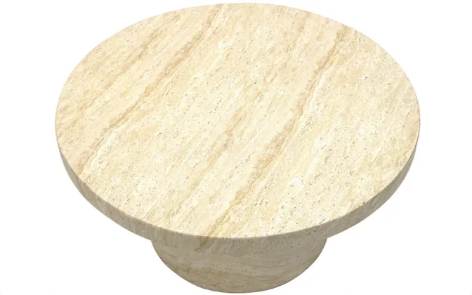 Liss Travertine Look Coffee Table