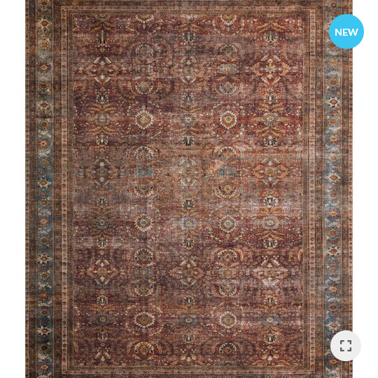 Layla Brick Blue Rug 229x289CM